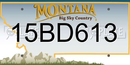 15BD613 Montana License Plate