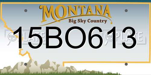 15BO613 Montana License Plate