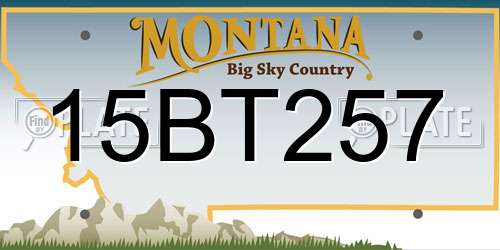 15BT257 Montana License Plate