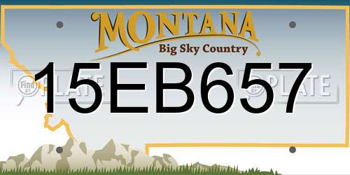 15EB657 Montana License Plate