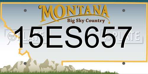 15ES657 Montana License Plate