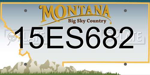 15ES682 Montana License Plate