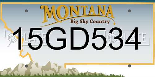 15GD534 Montana License Plate