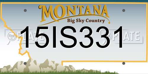 15IS331 Montana License Plate