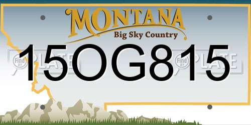 15OG815 Montana License Plate