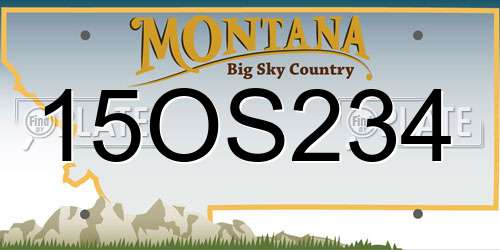 15OS234 Montana License Plate