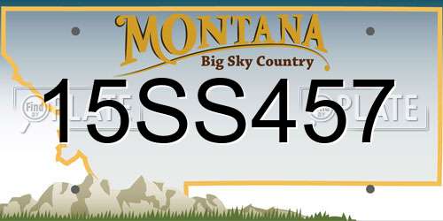 15SS457 Montana License Plate