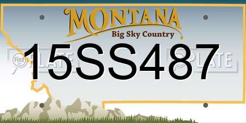 15SS487 Montana License Plate