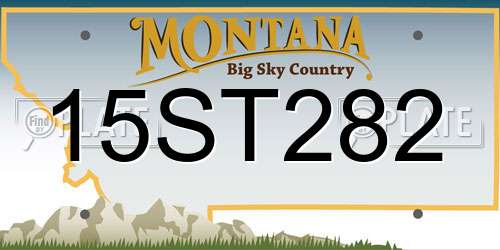 15ST282 Montana License Plate