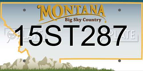 15ST287 Montana License Plate