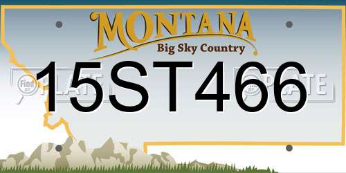15ST466 Montana License Plate