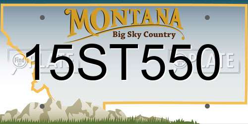 15ST550 Montana License Plate