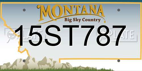 15ST787 Montana License Plate