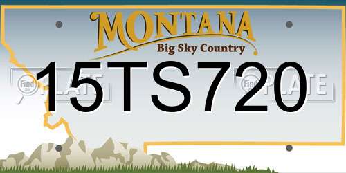 15TS720 Montana License Plate