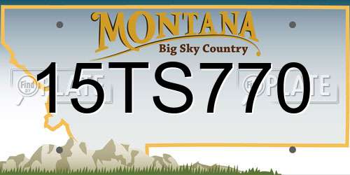 15TS770 Montana License Plate