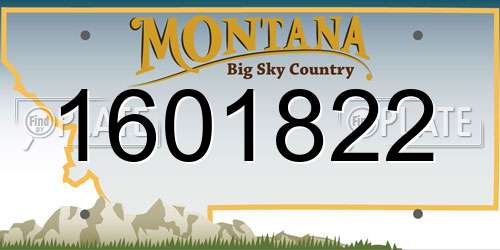 1601822 Montana License Plate