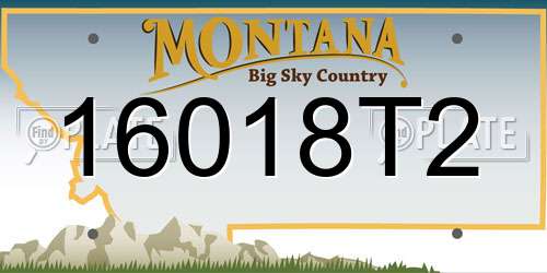 16018T2 Montana License Plate