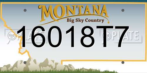 16018T7 Montana License Plate