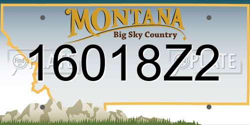 16018Z2 Montana License Plate