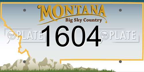 1604 Montana License Plate