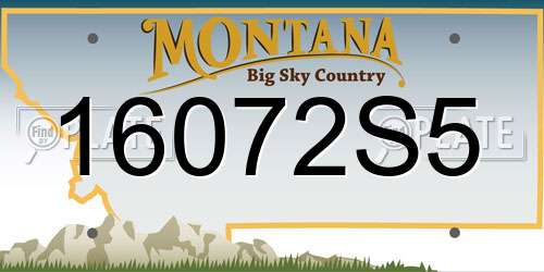 16072S5 Montana License Plate