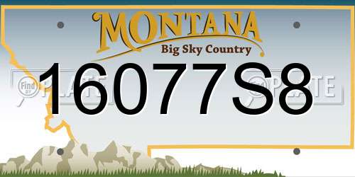 16077S8 Montana License Plate
