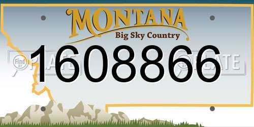 1608866 Montana License Plate