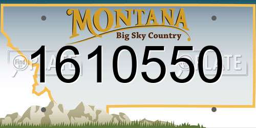 1610550 Montana License Plate