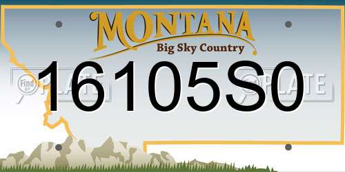 16105S0 Montana License Plate
