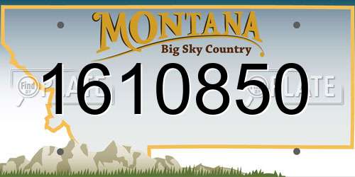 1610850 Montana License Plate