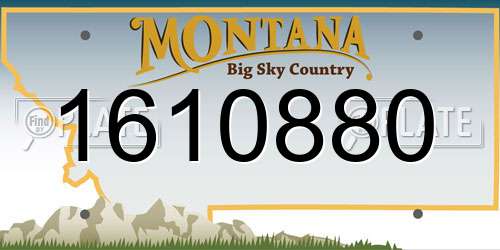 1610880 Montana License Plate