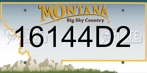 16144D2 Montana License Plate