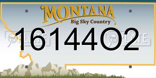 16144O2 Montana License Plate