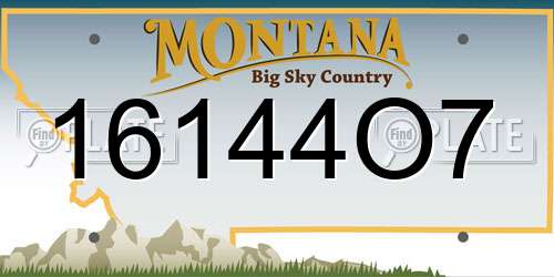 16144O7 Montana License Plate