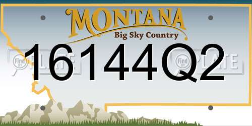 16144Q2 Montana License Plate