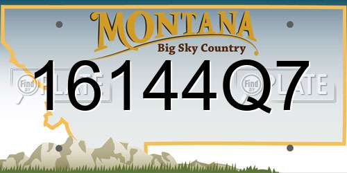 16144Q7 Montana License Plate