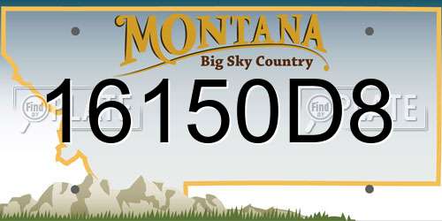 16150D8 Montana License Plate