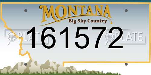 161572 Montana License Plate