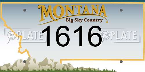 1616 Montana License Plate
