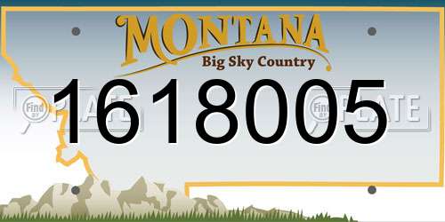1618005 Montana License Plate