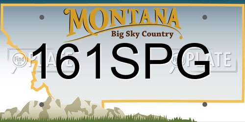 161SPG Montana License Plate