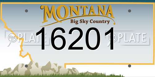 16201 Montana License Plate
