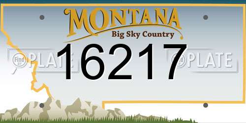 16217 Montana License Plate