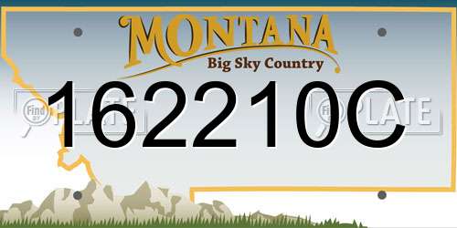 162210C Montana License Plate