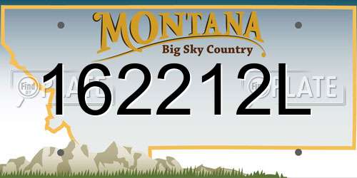 162212L Montana License Plate
