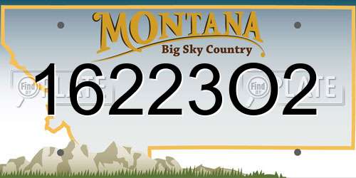 16223O2 Montana License Plate