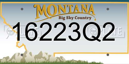 16223Q2 Montana License Plate