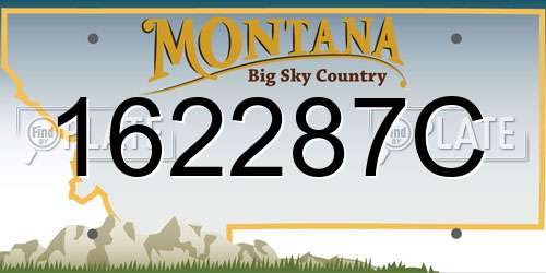 162287C Montana License Plate
