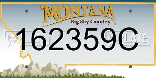 162359C Montana License Plate