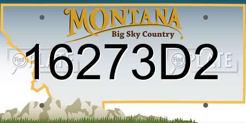 16273D2 Montana License Plate